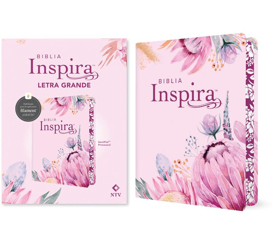 Biblia NTV Inspira con Filament primaveral grande 10.5pt