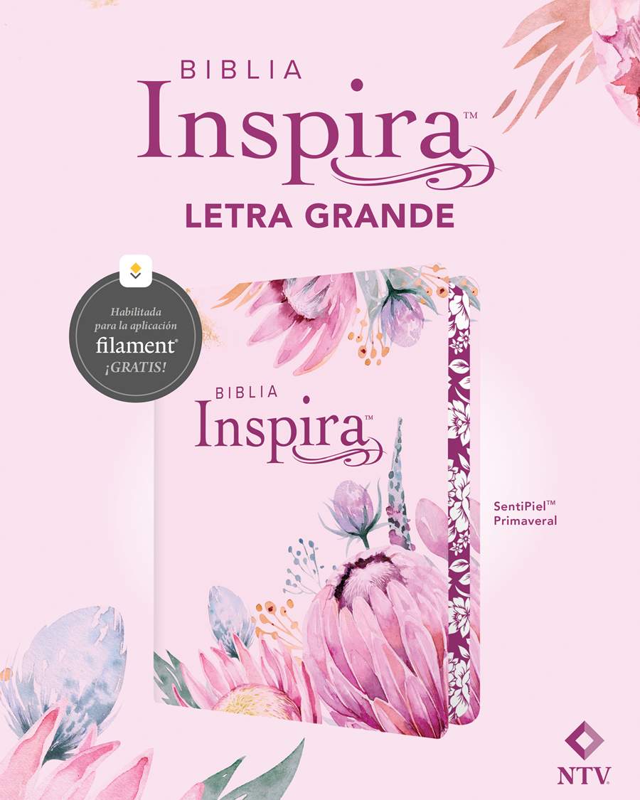 Biblia NTV Inspira con Filament primaveral grande 10.5pt