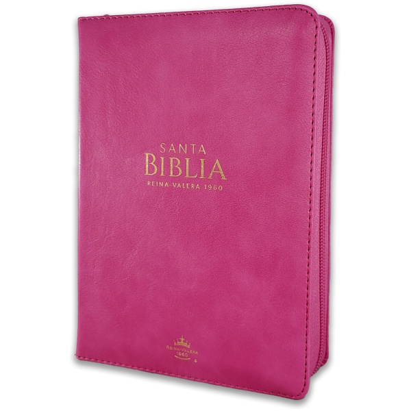 Biblia RVR1960 Clasica fucsia im piel cierre PJR 11pt