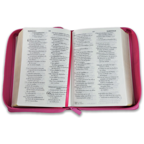 Biblia RVR1960 Clasica fucsia im piel cierre PJR 11pt - Image 4
