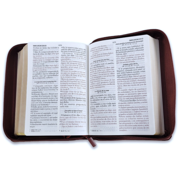 Biblia RVR1960 Clasica cafe oscuro im piel cierre 11pt - Image 3