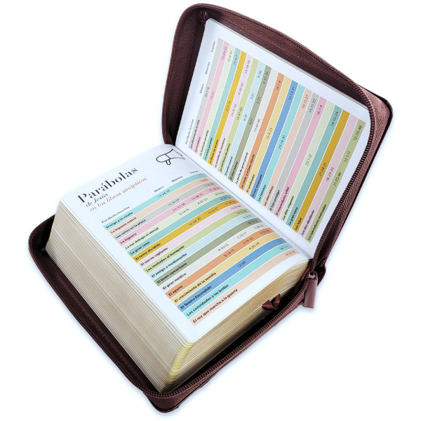 Biblia RVR1960 Clasica cafe oscuro im piel cierre 11pt - Image 5