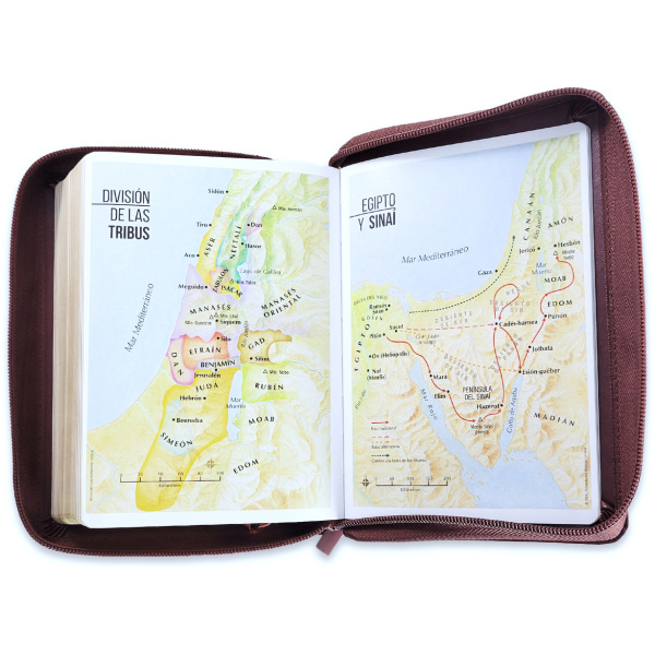 Biblia RVR1960 Clasica cafe oscuro im piel cierre 11pt - Image 6