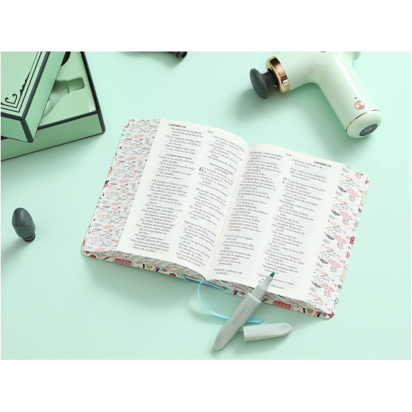 Biblia RVR1960 Primaveral turquesa im piel chica 11pt lt gde PJR - Image 2