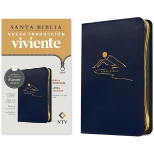 Biblia NTV compacta con filament azul sim piel lt gde cierre 10pt