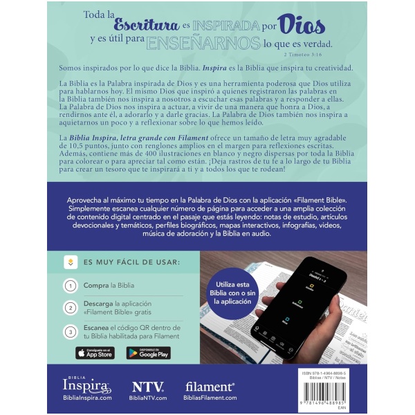 Biblia Ntv Inspira Con Filament Ramo Azul Lt Grande 10.5pt - Image 9