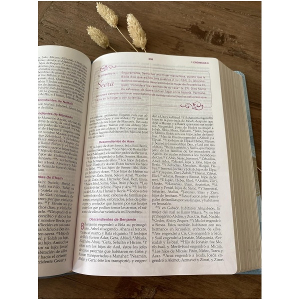 Biblia RVR1960 Mujer conforme al corazón de Dios edicion petalos im piel - Image 5