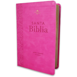 Biblia RVR1960 Corinto rosa im piel 14pt