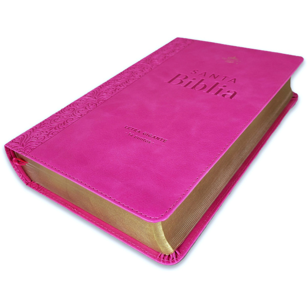Biblia RVR1960 Corinto rosa im piel 14pt - Image 5