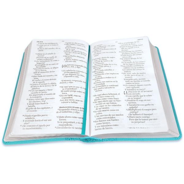 Biblia RVR1960 Corinto turquesa im piel 14pt - Image 3