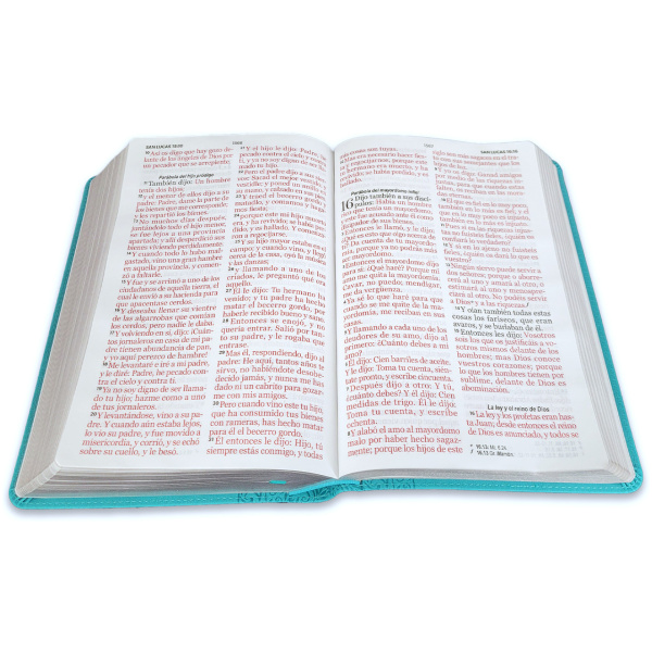 Biblia RVR1960 Corinto turquesa im piel 14pt - Image 2