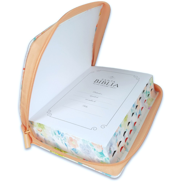 Biblia RVR1960 Jardin coral cto pintado im piel cierre índice 14pt - Image 2