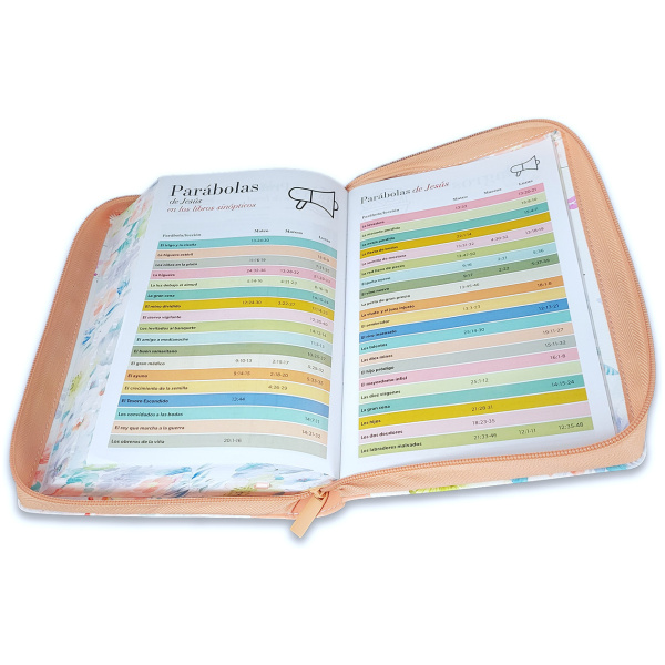 Biblia RVR1960 Jardin coral cto pintado im piel cierre índice 14pt - Image 6