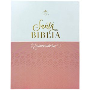 Biblia RVR1960 Quinceañera rosa blanco im piel índice cierre chica 10pt