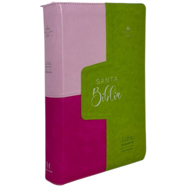 Biblia RVR1960 Iconic fucsia rosa lima im piel cierre índice manual 14pt - Image 3