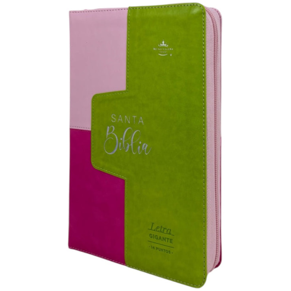 Biblia RVR1960 Iconic fucsia rosa lima im piel cierre índice manual 14pt - Image 2