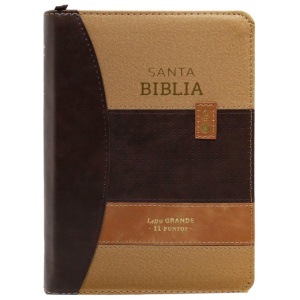 Biblia RVR1960 Entusiasmo café café café im piel cierre índice chica 11pt