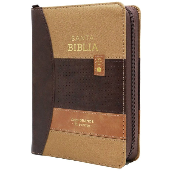 Biblia RVR1960 Entusiasmo café café café im piel cierre índice chica 11pt - Image 3