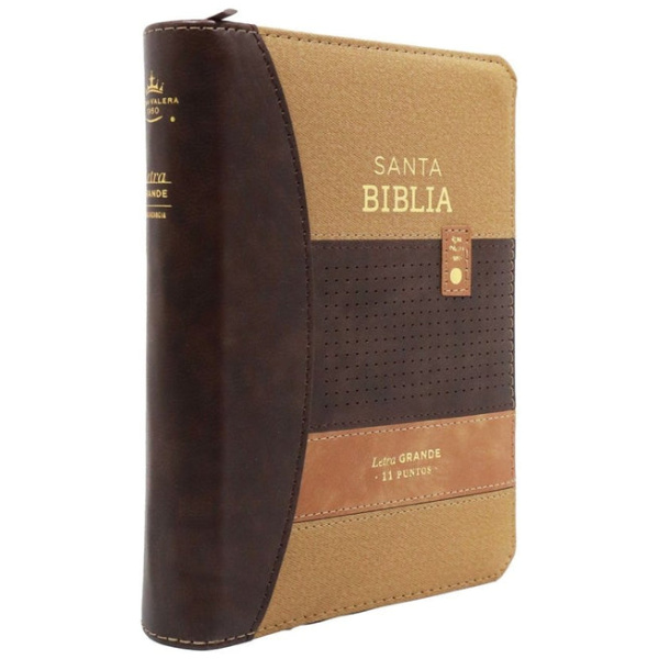 Biblia RVR1960 Entusiasmo café café café im piel cierre índice chica 11pt - Image 2