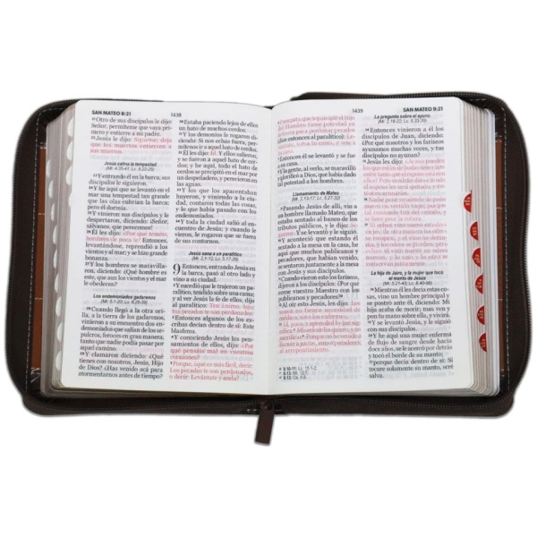 Biblia RVR1960 Entusiasmo café café café im piel cierre índice chica 11pt - Image 4