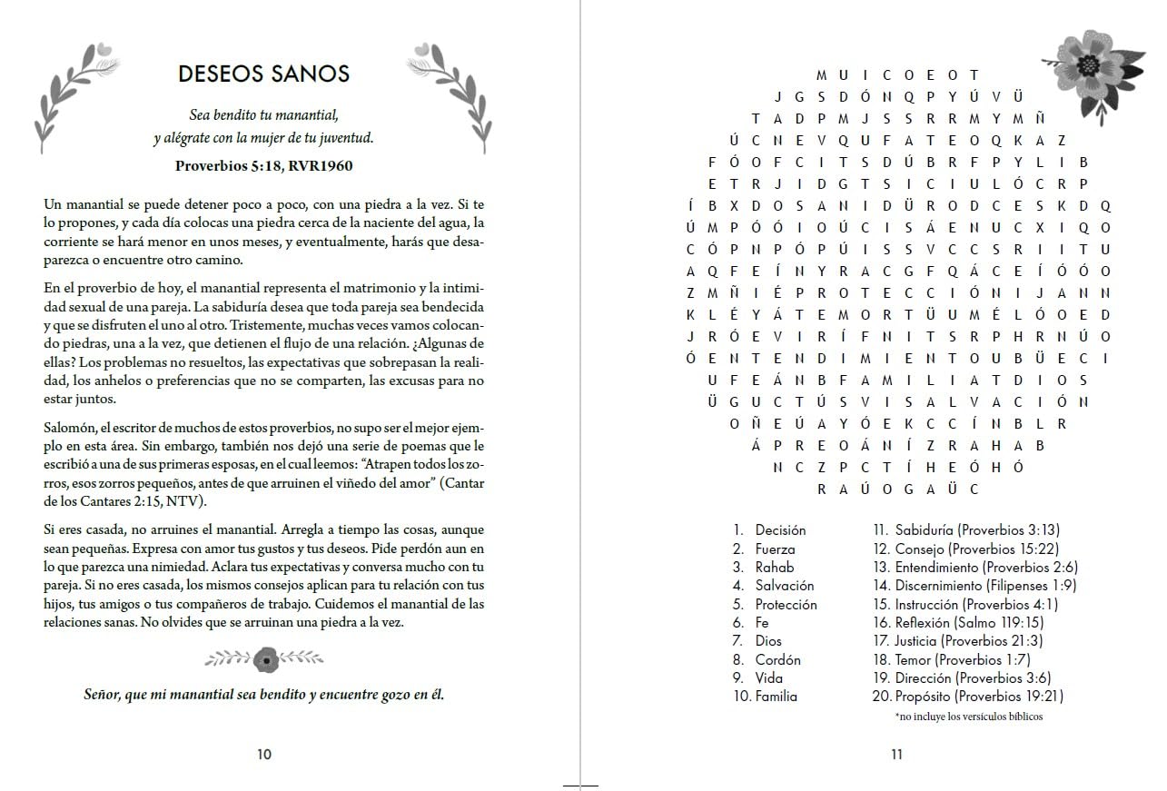 100 devocionales para mujeres con sopa de letras (letra grande)