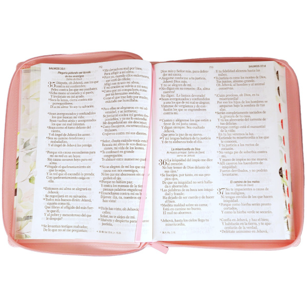 Biblia RVR1960 Maravilla boho rosa im piel cierre índice GI 15P 085PRJ - Image 4