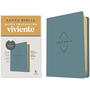 Biblia NTV Ultrafina con filament azul sereno sim piel lt gde 10.25pt
