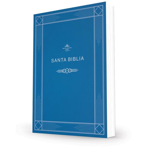 Biblia RVR1960 economica de evangelismo azul rústica conc - Image 2