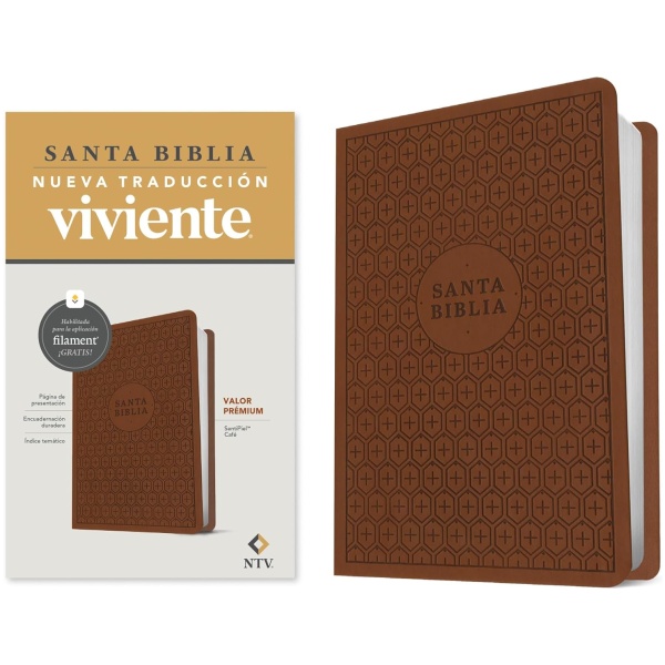 Biblia NTV valor premium con filament café sim piel 8.25pt