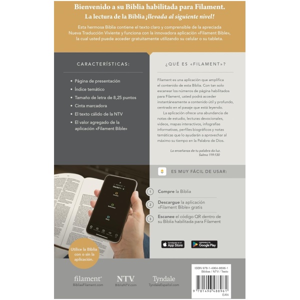 Biblia NTV valor premium con filament café sim piel 8.25pt - Image 2