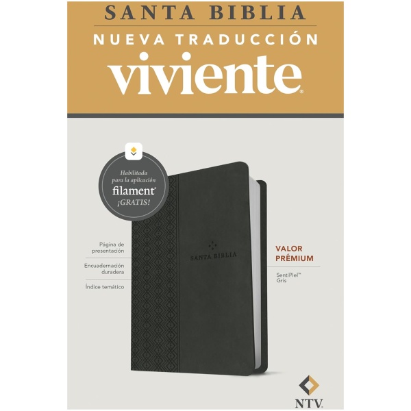 Biblia NTV valor premium con filament gris sim piel 8.25pt - Image 4