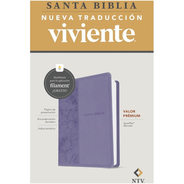 Biblia NTV valor premium con filament purpura sim piel 8.25pt - Image 4