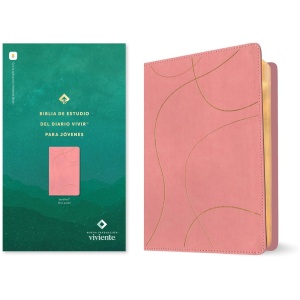 Biblia NTV Estudio diario vivir para jovenes con filament rosa sim piel 8.25pt