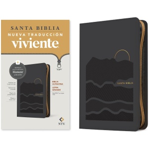 Biblia NTV Ultrafina con filament gris sim piel lt gde cierre 10.25pt