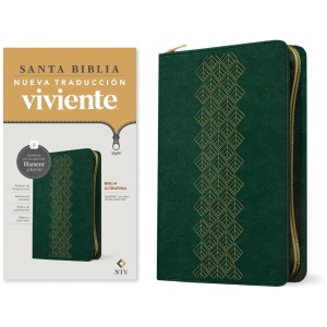 Biblia NTV Ultrafina con filament verde sim piel 8.75p
