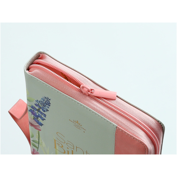 Biblia RVR1960 Pretty coral cto pintado im piel cierre índice TM 12.5P - Image 7