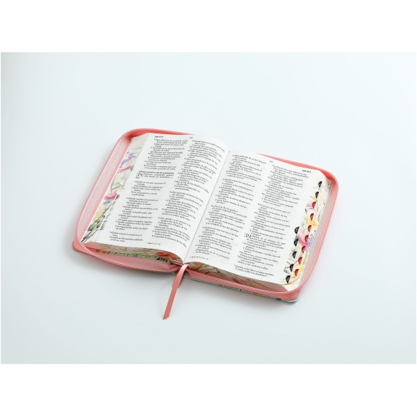 Biblia RVR1960 Pretty coral cto pintado im piel cierre índice TM 12.5P - Image 5