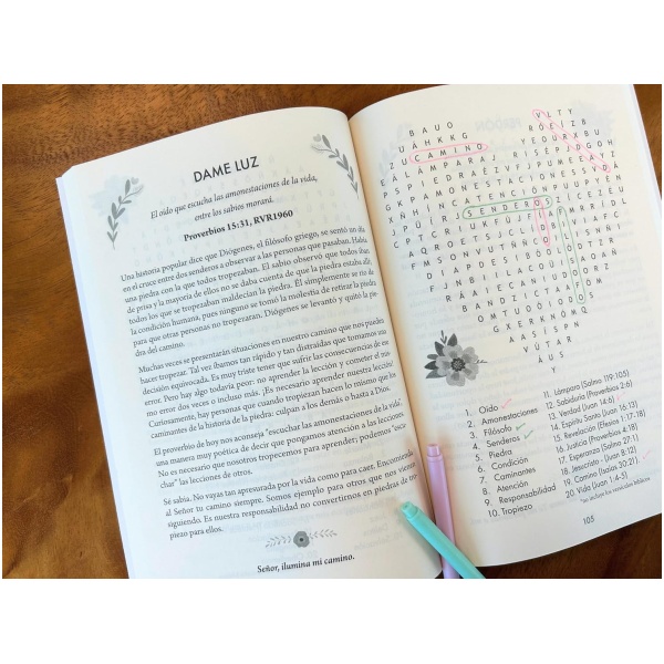 100 devocionales para mujeres con sopa de letras (letra grande) - Image 7