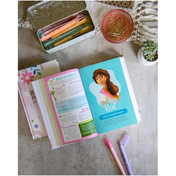 Biblia NTV de promesas para niñas rosa tapa dura - Image 7