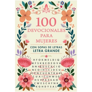 100 devocionales para mujeres con sopa de letras (letra grande)