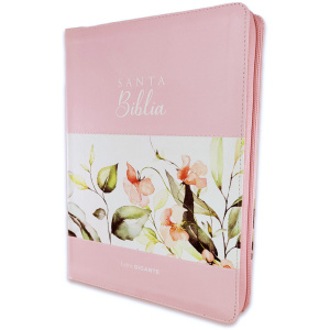 Biblia RVR1960 Maravilla boho rosa im piel cierre índice GI 15P 085PRJ