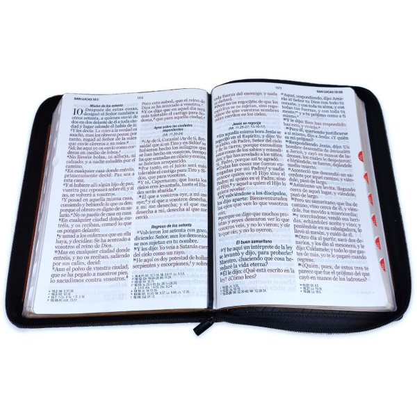 Biblia RVR1960 Geometrico sg negro cafe im piel cierre índice TG 19P - Image 2