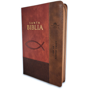 Biblia RVR1960 Inspiracion ictus café im piel cierre índice TM 12.5pt
