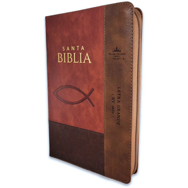Biblia RVR1960 Inspiracion ictus café im piel cierre índice TM 12.5pt