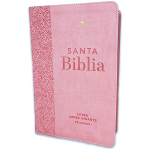Biblia RVR1960 Efeso sup gig rosa floral im piel índice TG 19pt