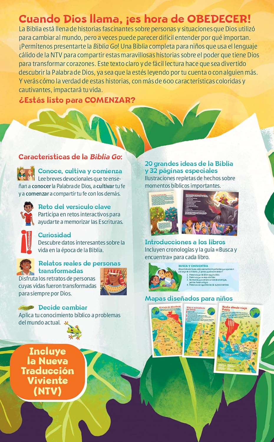 Biblia NTV GO para niños tapa dura 9.5pt