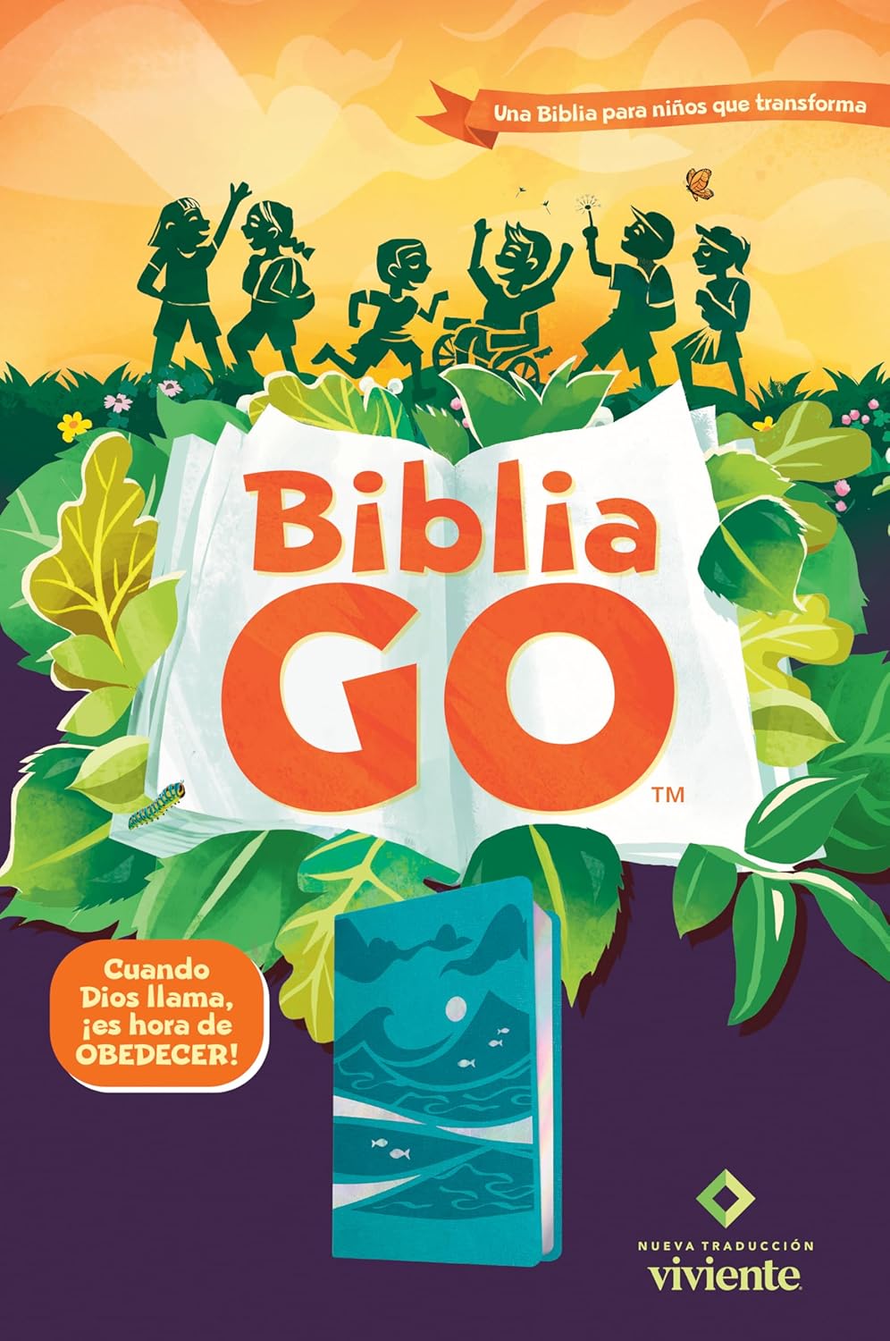 Biblia NTV GO para niños verde azulado sim piel lt gde cierre 9.5pt