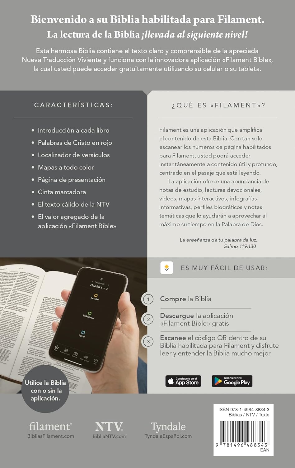 Biblia NTV manual con filament blanco 12p