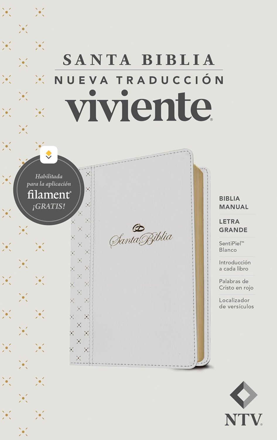 Biblia NTV manual con filament blanco 12p