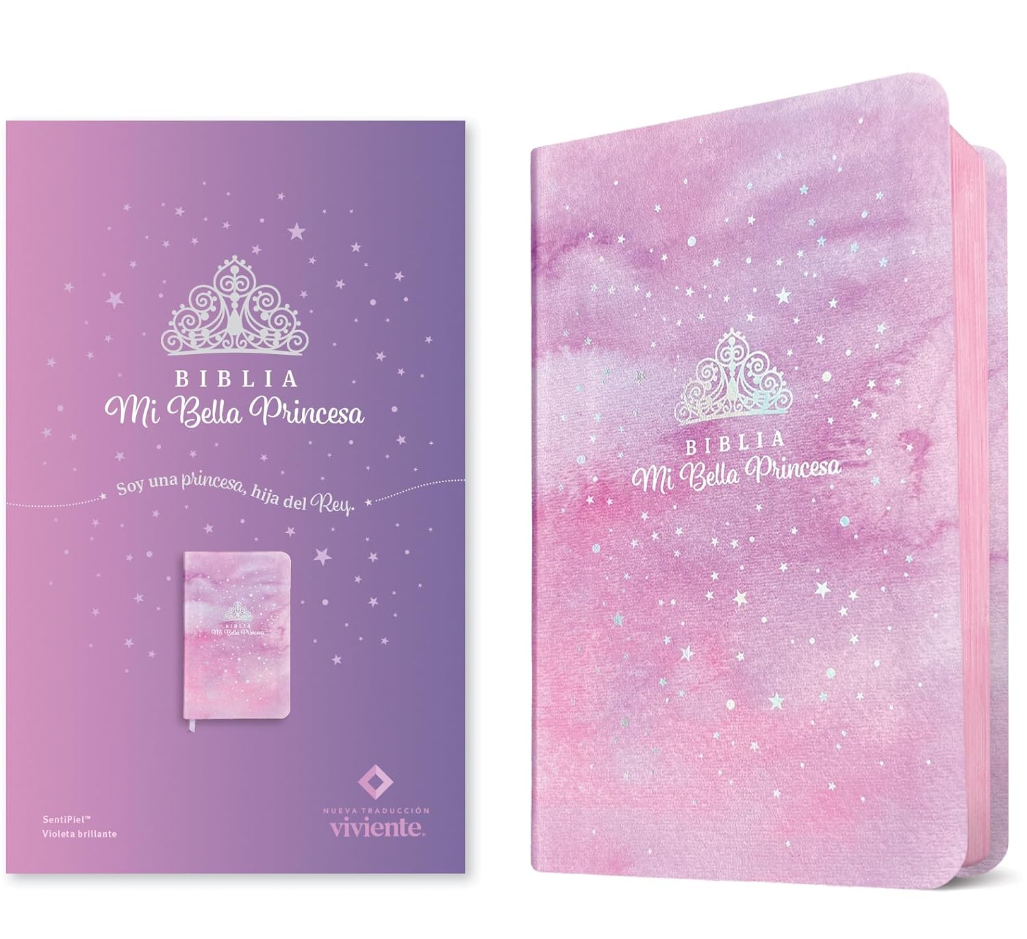 Biblia NTV Mi bella princesa rosa sim piel 6.6pt